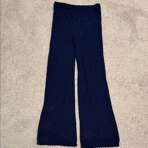 Shade & Shore Women's Navy Crochet Coverup Pants